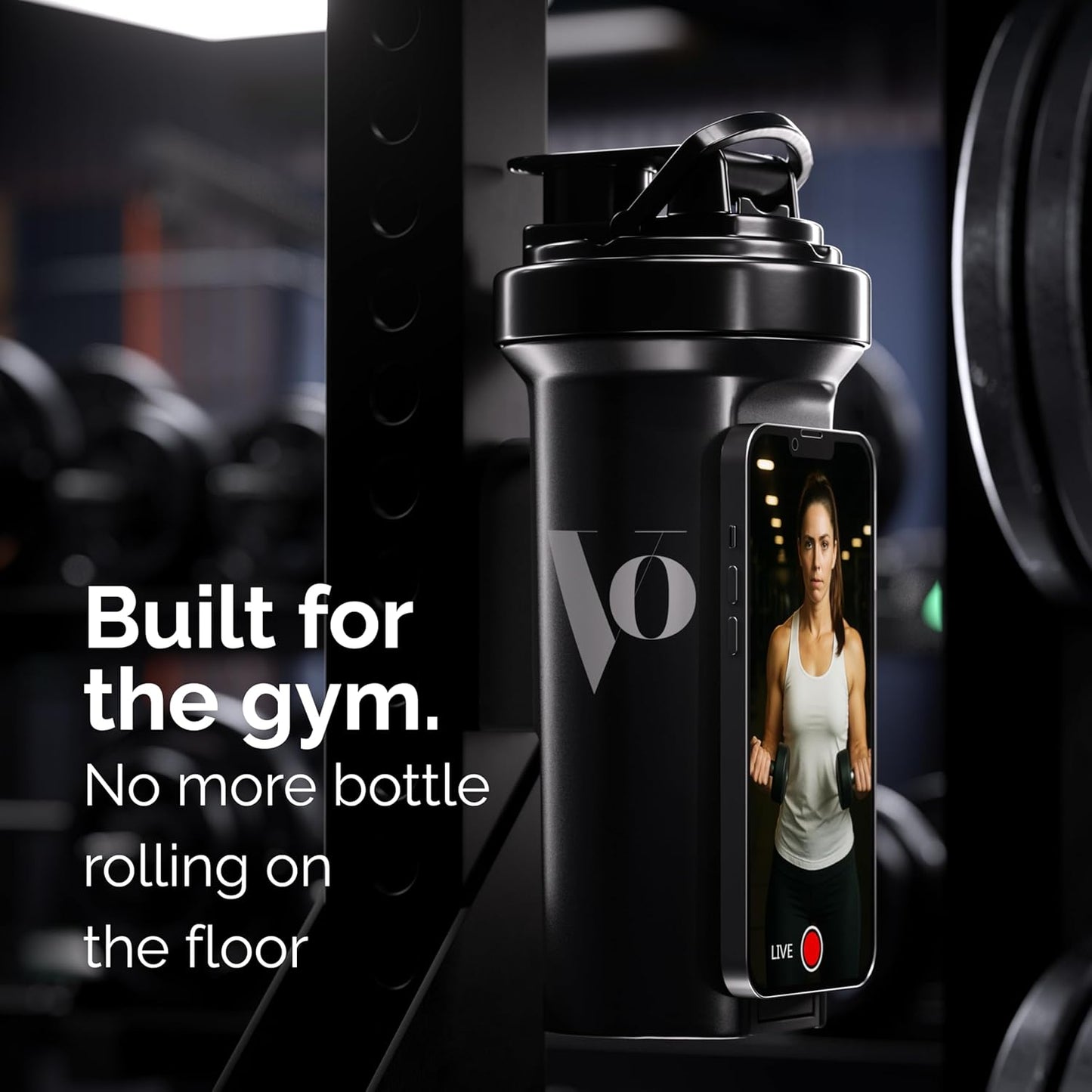 Magnetic Thermal Bottle with Attached Cup