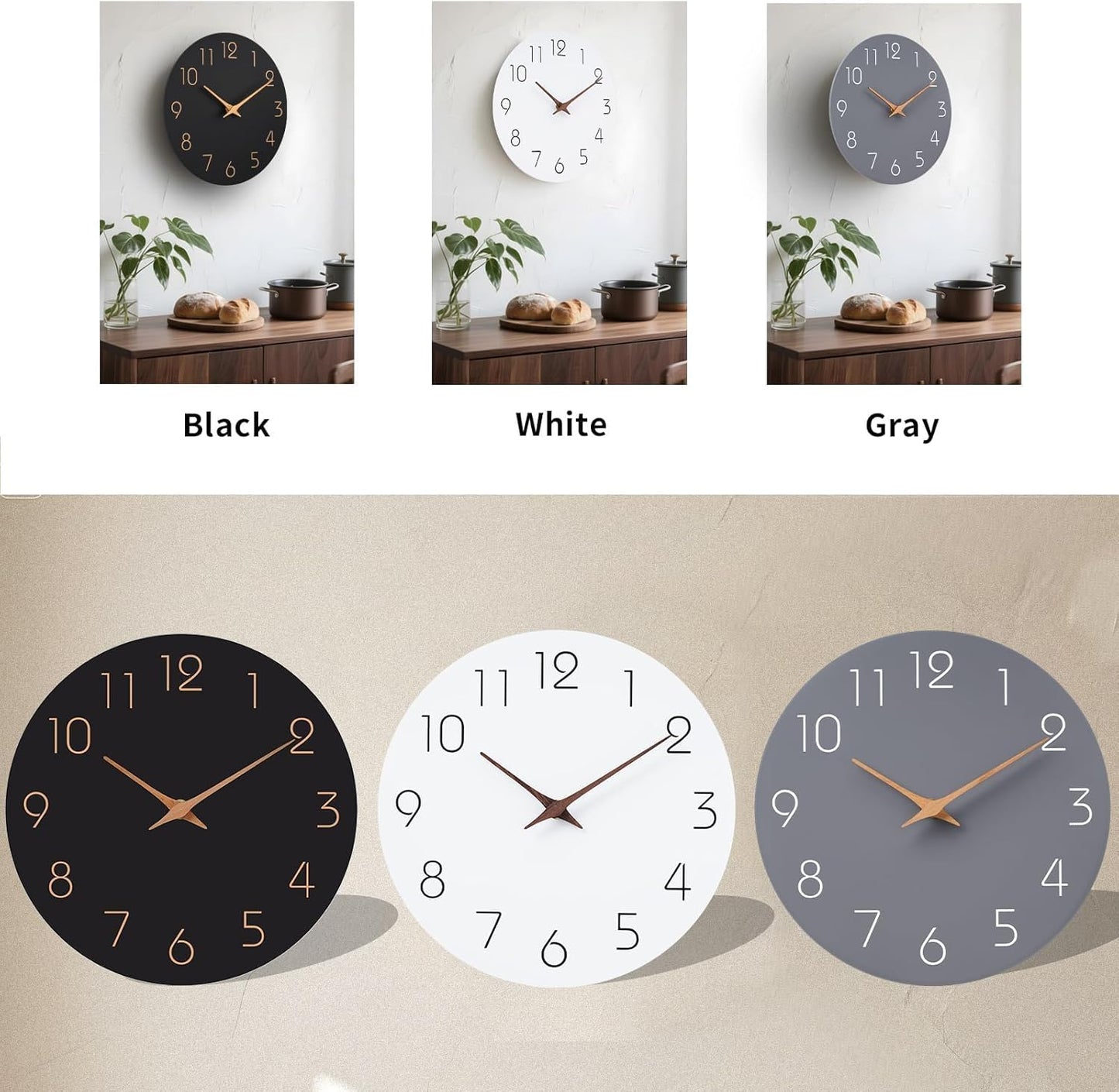 Minimalist Wooden Wall Clock